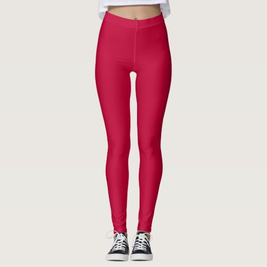 Karmozijnroem Grootkleur Leggings (Voorkant)
