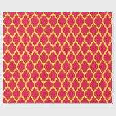 Karmozijnrood Ananas Geel Marokkaans #4 Cadeaupapier (Vlak)