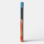 Karmozijnrood, Blush, Blauw en Goud Marmer Alcohol Case-Mate iPhone Case (Achterkant / Links)