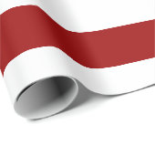 Karmozijnrood en wit brede horizontale gestreepte cadeaupapier (Rol Hoek)