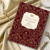 Karmozijnrood Goud Damasque Dochter van de Koning