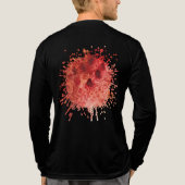 Karmozijnrood residu Tri-Blend shirt (Achterkant volledig)
