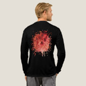 Karmozijnrood residu Tri-Blend shirt (Achterkant)