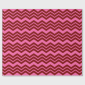 Karmozijnrood Roze Chevron Zigzag Design  Cadeaupapier (Vlak)