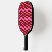 Karmozijnrood Roze Chevron Zigzag Design Pickleball Paddle (Links)