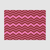 Karmozijnrood Roze Chevron Zigzag Design Tissuepapier (Voorkant)