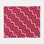 Karmozijnrood Roze Chevron Zigzag Ontwerp Fleece Deken (Voorkant (Horizontaal))