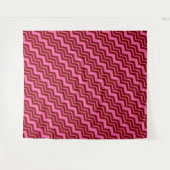 Karmozijnrood Roze Chevron Zigzag Ontwerp  Wandkleed (Voorkant (horizontaal))