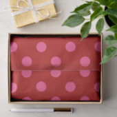 Karmozijnrood roze polka stippen ontwerp tissuepapier (Geschenk)