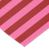 Karmozijnrood Roze Strepen Design  Tafelkleed (Gekanteld)