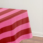 Karmozijnrood Roze Strepen Design  Tafelkleed (Voorbeeld)