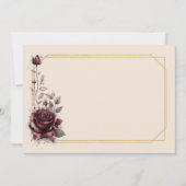 Karmozijnroos met gouden lijst Wit  Kaart (Voorkant)