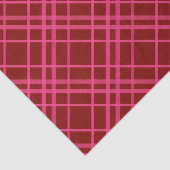 Karmozijnroze geruite rasterontwerp tissuepapier (Detail)