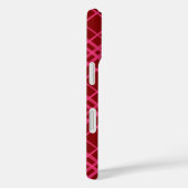 Karmozijnroze geruite ruitjespatroon ontwerp Case-Mate iPhone case (Achterkant / Rechts)