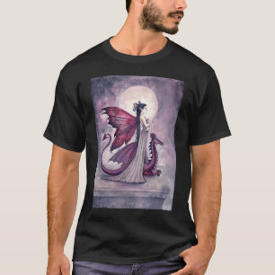 Karmozirood Schemerende Feeërieke Draak T-shirt