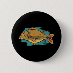 Karnaalvisvangst, Grote Vis Vangen, Cadeau Voor Ka Ronde Button 5,7 Cm