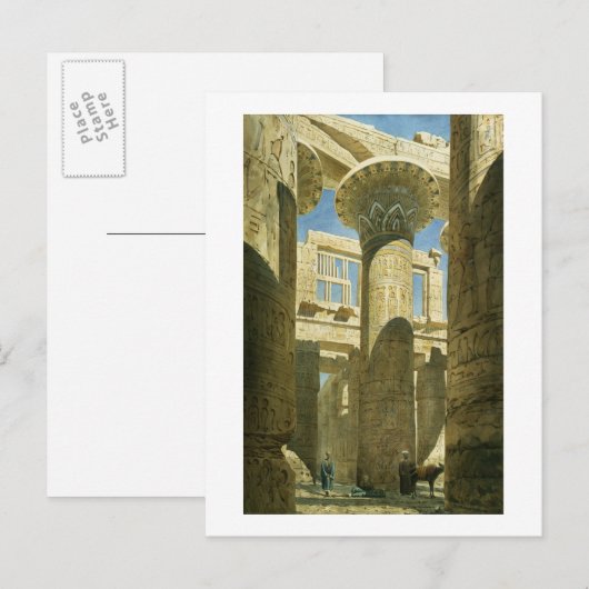 Karnak, c.1866 briefkaart (Voorkant / Achterkant)