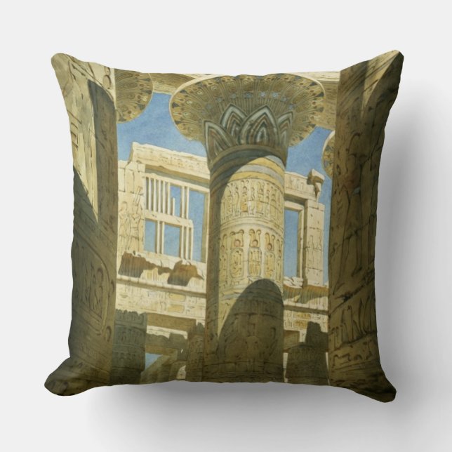Karnak, ca.1866 (waterverf op papier) kussen (Voorkant)