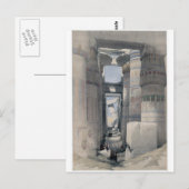 Karnak - Dromos of eerste rechtbank van de tempel Briefkaart (Voorkant / Achterkant)