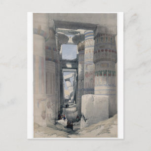 Karnak - Dromos of eerste rechtbank van de tempel Briefkaart