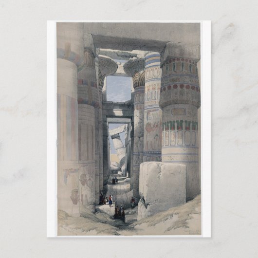 Karnak - Dromos of eerste rechtbank van de tempel Briefkaart (Voorkant)