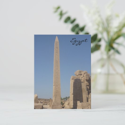 karnak obelisk briefkaart (Staand voorkant)