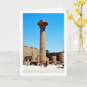 Karnak Tempel Kolom, Luxor, Egypte Kaart (Gele Bloem)