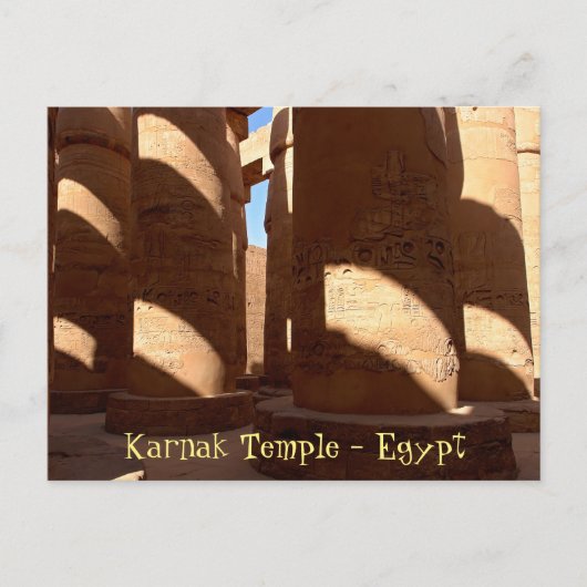 Karnak-tempel - Luxor, Egypte Briefkaart (Voorkant)