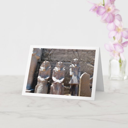 Karnak Tempel, Standbeelden op het Chachette Hof Kaart (Orchidee)