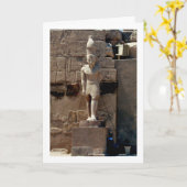 Karnak Tempelbeeld, Luxor, Egypte, Kaart (Gele Bloem)
