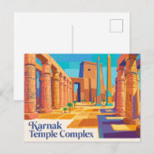 Karnak-tempelcomplex Egypte Briefkaart (Voorkant / Achterkant)