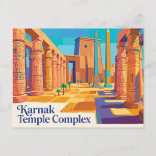 Karnak-tempelcomplex Egypte Briefkaart