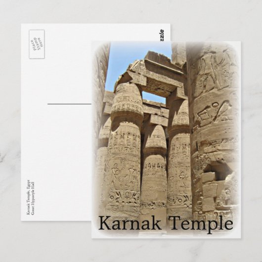 Karnak Temple Briefkaart (Voorkant / Achterkant)