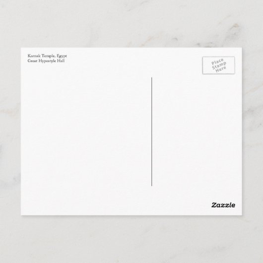 Karnak Temple Briefkaart (Achterkant)