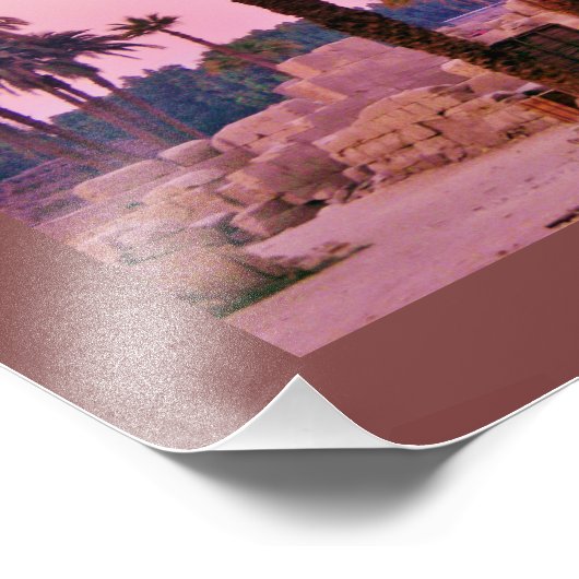 Karnak Temple Date Trees Foto Afdruk (Hoek)