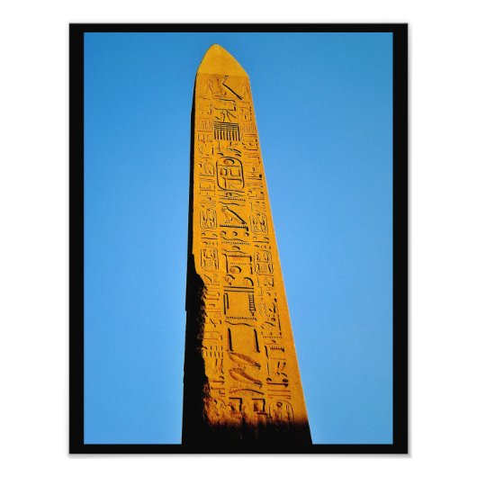 Karnak Temple Obelisk Foto Afdruk (Voorkant)