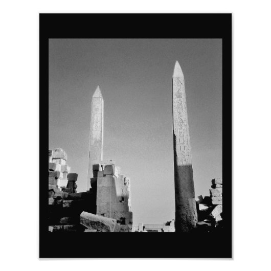 Karnak Temple Obelisks Foto Afdruk (Voorkant)