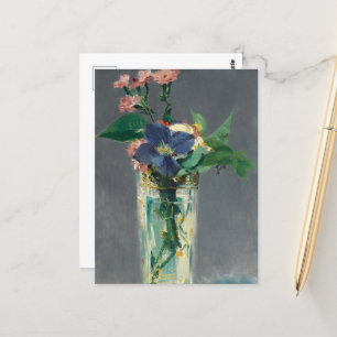 Karnalen en Clematis in een Crystal Vase door Mane Briefkaart