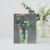 Karnalen en Clematis in een Crystal Vase door Mane Briefkaart (Staand voorkant)