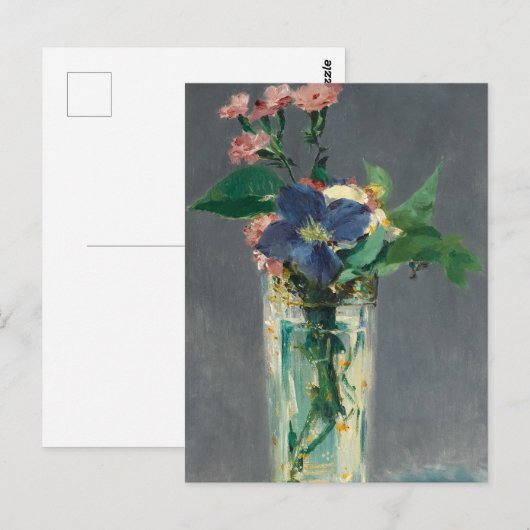 Karnalen en Clematis in een Crystal Vase door Mane Briefkaart (Voorkant / Achterkant)