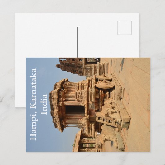  Karnataka India  Toerisme Reizen Toevoegen Briefkaart (Voorkant / Achterkant)