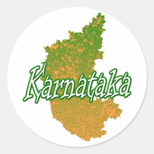 Karnataka Ronde Sticker (Voorkant)