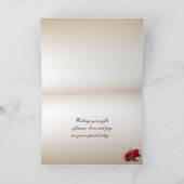 Karnaties op Brocade Birthday Kaart (Binnen)