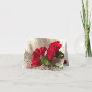 Karnaties op Brocade Hartelijk dank Bedankkaart