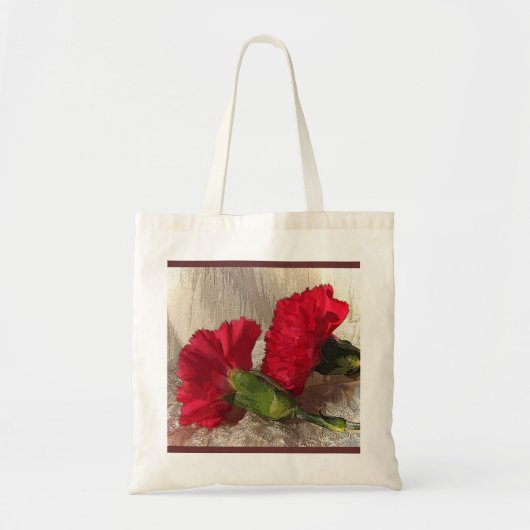 Karnaties op Brocade Tote Bag (Voorkant)