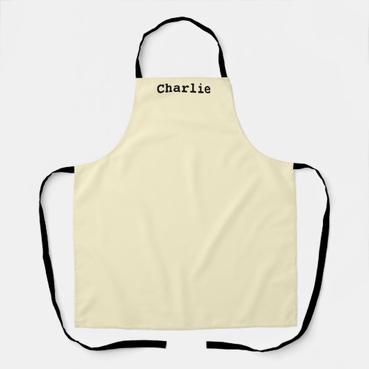 Karnemelk geel Ecru minimaal gepersonaliseerd Schort (Voorkant)