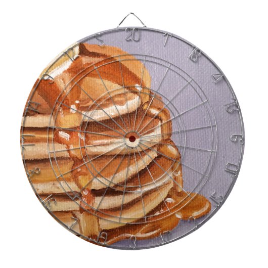 Karnemelk Pannenkoeken Shortstack Ontbijt Schilder Dartbord (Voorkant)