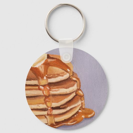 Karnemelk Pannenkoeken Shortstack Ontbijt Schilder Sleutelhanger (Voorkant)