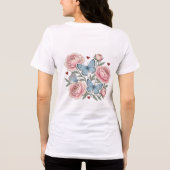 Karner Blauvlinders en Bloemen Tri-Blend Shirt (Achterkant)