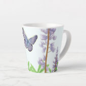 Karner Blue - De bedreigde, met Wilde Lupine Latte Mok (Rechterhoek)